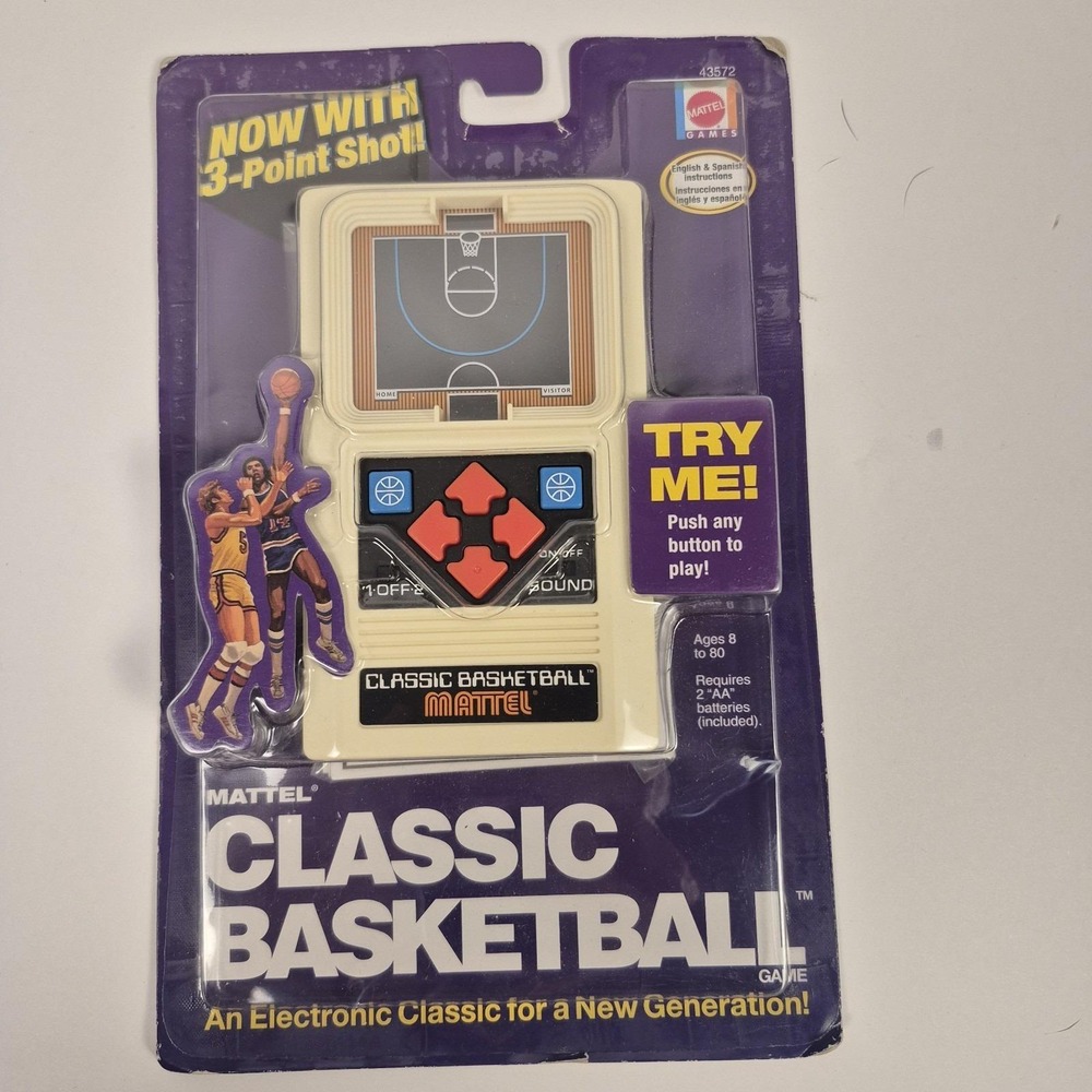 Vintage 2003 Mattel Classic  Basketball Pocket Retro Handheld Electronic Game